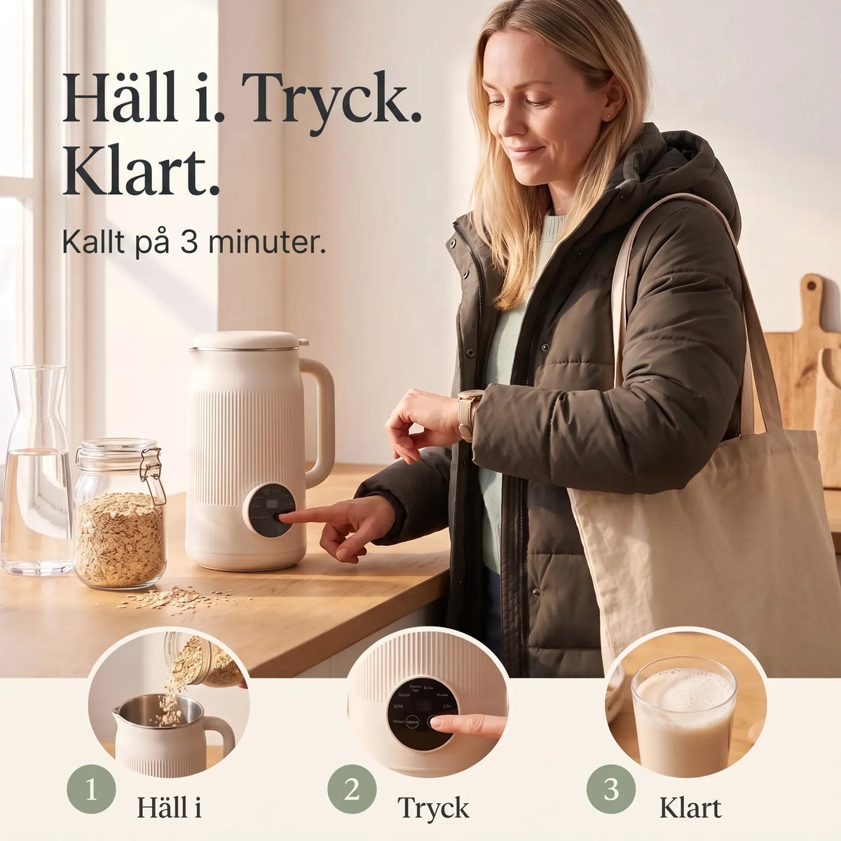 Häll i, tryck, klart: kall växtdryck på 3 minuter med MylkBar