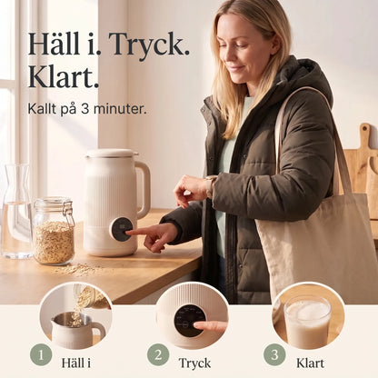 Häll i, tryck, klart: kall växtdryck på 3 minuter med MylkBar